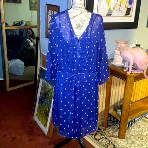 Old navy blue polka dot dress